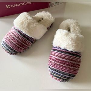 Naturalizer Womens Slippers- Sparkle Pink Stripe